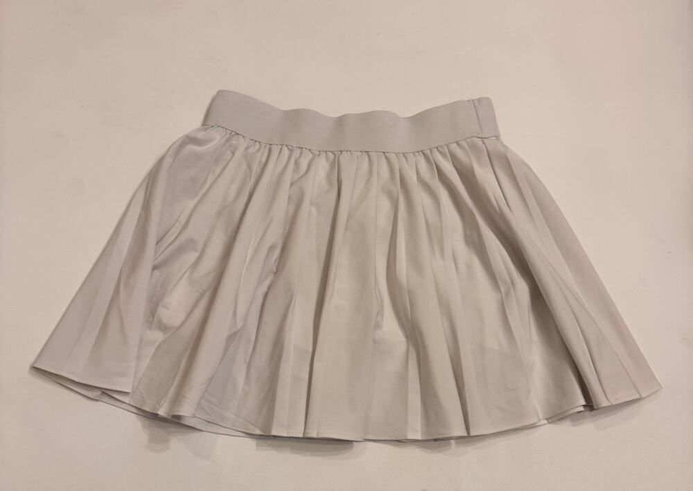 Garage Women's White Pleated Tennis Skort Sz S Elastic Waist